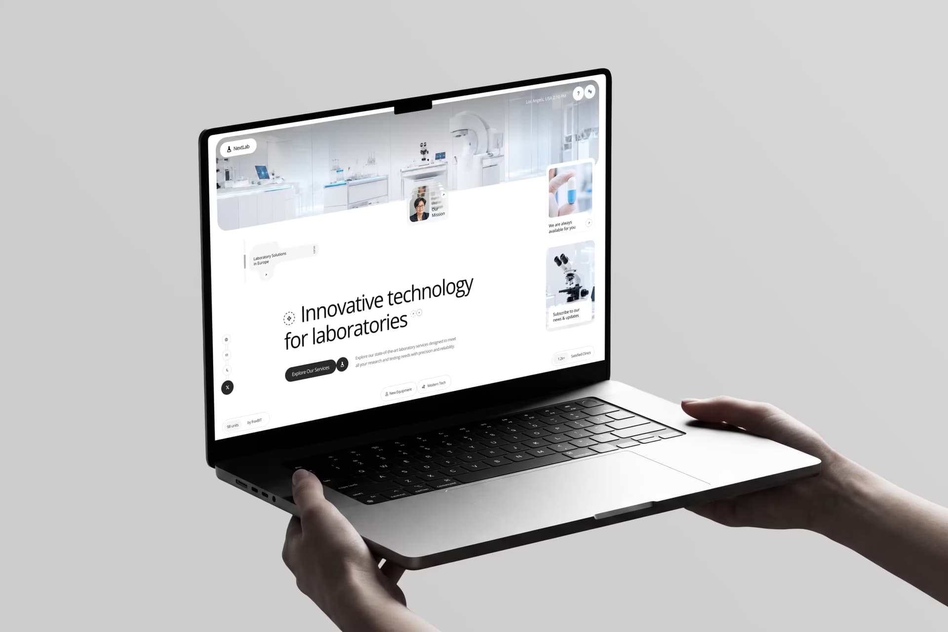 Medical Laboratory Website website mockup