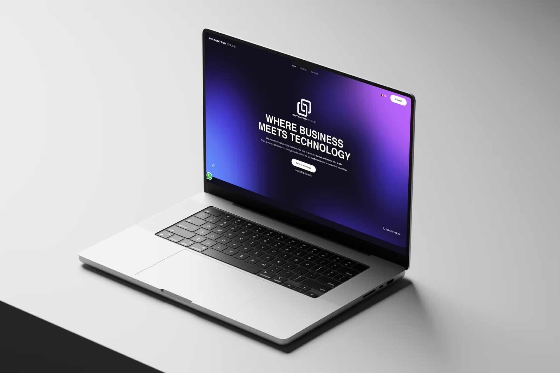 Software Development Company Website website mockup