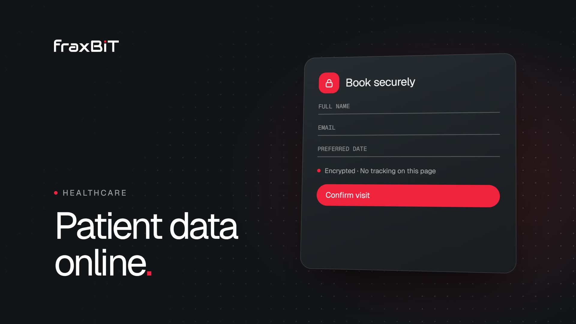 Illustration: a secure appointment form with a lock, for a clinic website