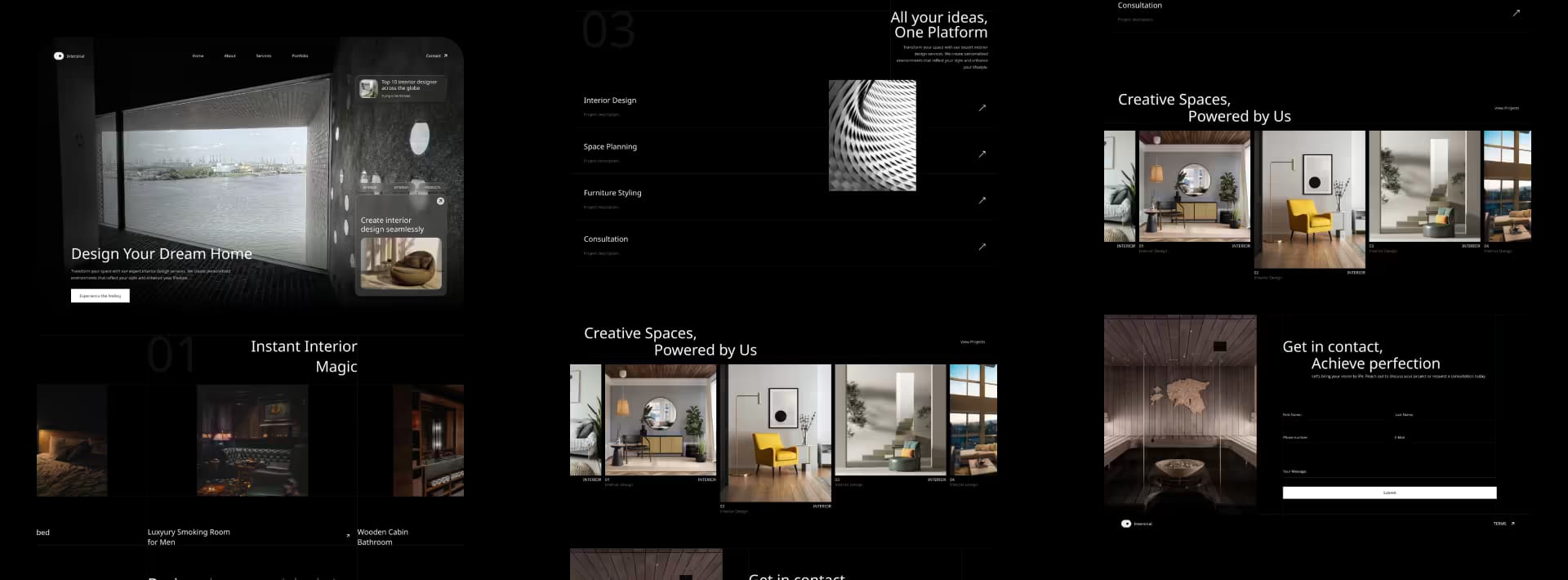 Interior Designer: design screens 1
